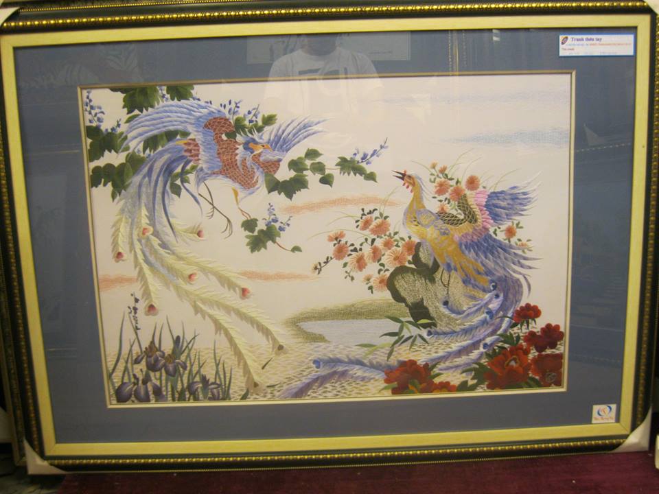 Tranh thêu tay Đôi Công Phượng - Xuân Nguyên